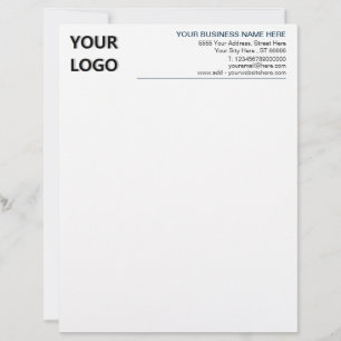 Papel Timbrado Informações de Texto do Logotipo Marcado Exemplo d