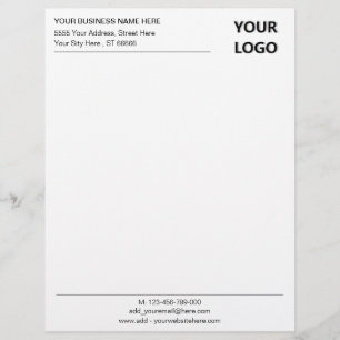 Papel Timbrado Informações sobre o nome do logotipo da sua empr