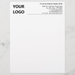 Papel Timbrado Informações sobre o texto do nome do logotipo da e