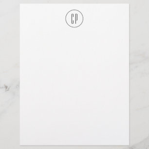 Papel Timbrado Iniciais Simples Simples Simples Monogramas Modern