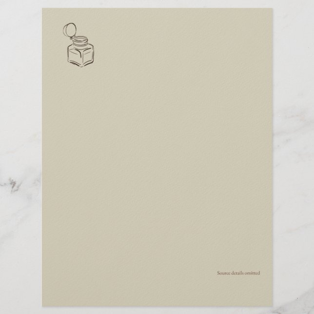 Papel Timbrado Ink Pot-Forgotten Archive- Minimalist Letterhead (Frente)