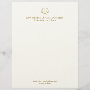 Papel Timbrado INSTITUTO DE DIREITO Elegante Dourado