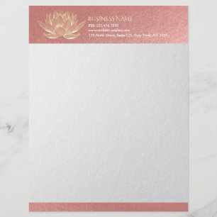 Papel Timbrado Instrutor de Meditação do YOGA Studio Reiki Dourad