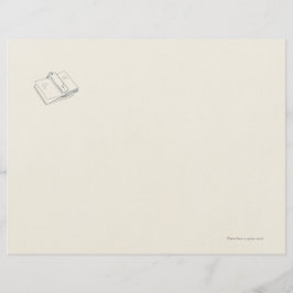 Papel Timbrado Introvert Minimalist Line Art Letterhead