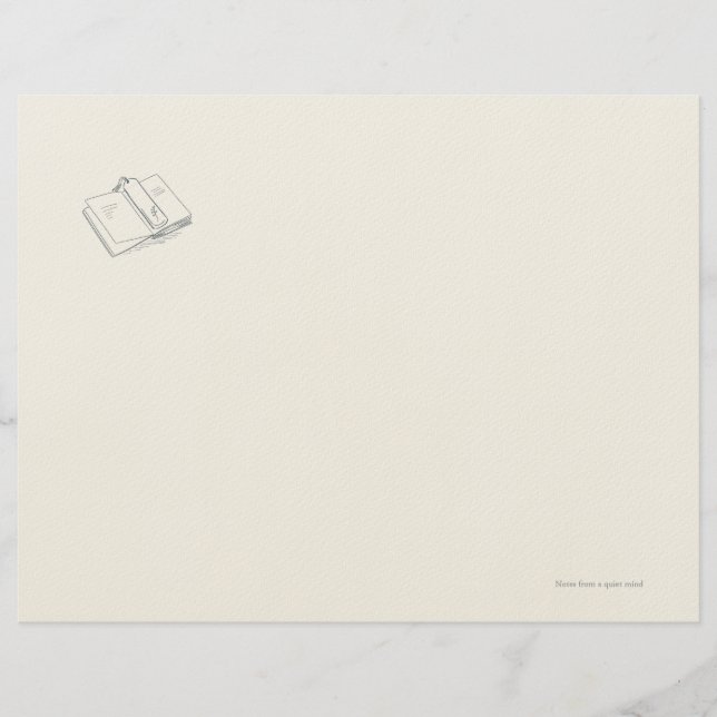 Papel Timbrado Introvert Minimalist Line Art Letterhead  (Frente)