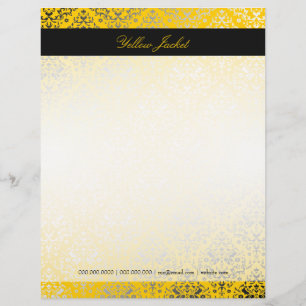 Papel Timbrado jaqueta amarela do damasco 311-Dazzling