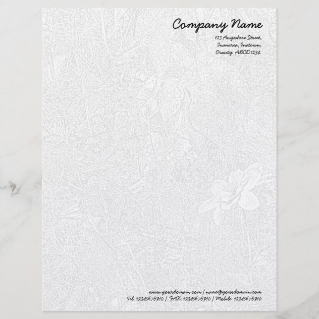 Papel Timbrado Jardim - Cinza Claro (Frente)