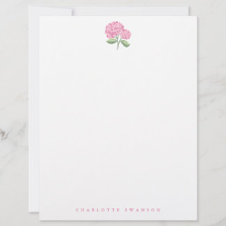 Papel Timbrado Jardim de Hortênsias Rosa