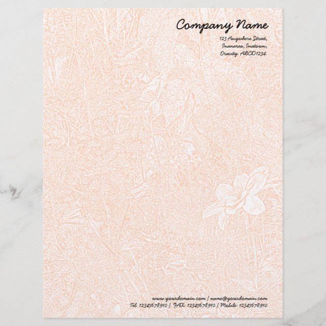 Papel Timbrado Jardim - Laranja Sutil (Frente)