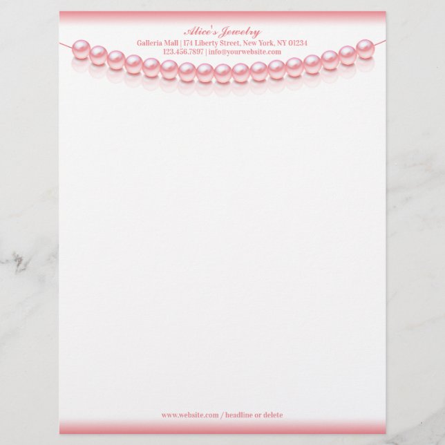 Papel Timbrado Joalharia Pearl Letterhead (Frente)