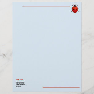 Papel Timbrado Joaninha Sortuda