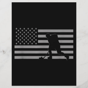 Papel Timbrado Jogador de Hóquei - Hóquei Bandeira Americana