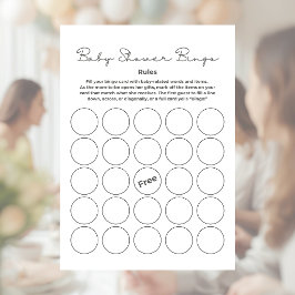 Papel Timbrado Jogo de Bingo de Presentes para Chás de Bebê