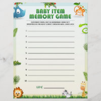 Jogo de Memória de Item Bebê [Tema Animal]