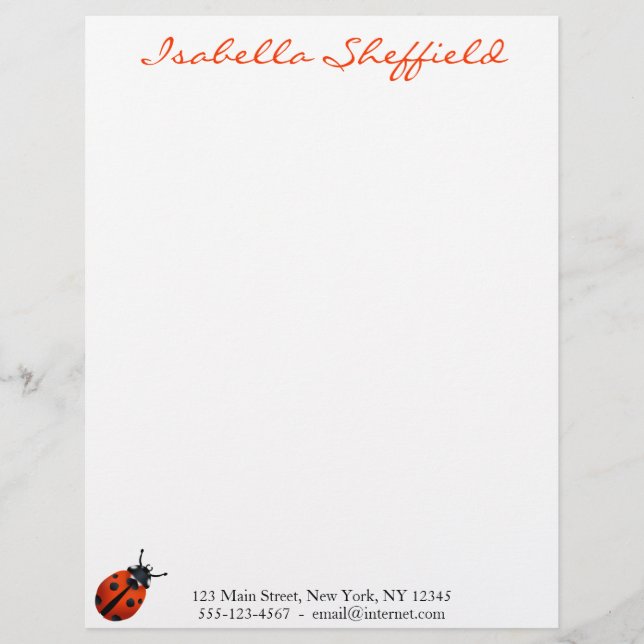 Papel Timbrado Ladybugs (Frente)