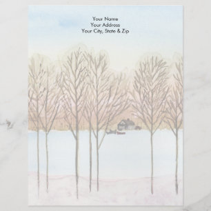 Papel Timbrado Lago de inverno