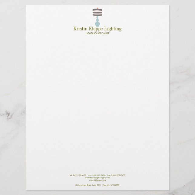 Papel Timbrado Lâmpada de mesa - cabeça 3 (Frente)