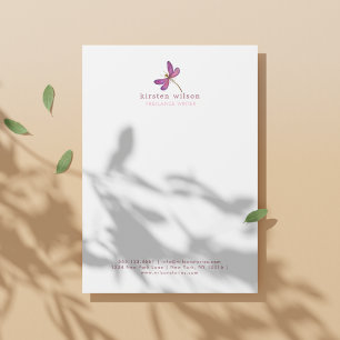 Papel Timbrado Lanterna Roxo Simples e Elegante