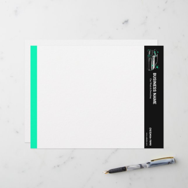 Papel Timbrado Lavagem e Detalhe de Carro Móvel Personalizado (Frente/Verso In Situ)