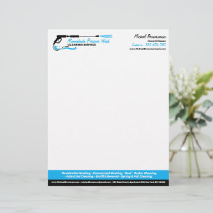 Papel Timbrado Lavagem Moderna com Jato de Água Pro Limpeza de Ca