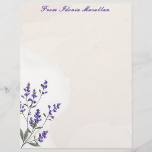 Papel Timbrado Lavanda