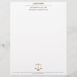 Papel Timbrado Lawyer Attorney At Law Classy White