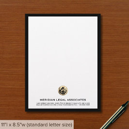 Papel Timbrado Lei Elegante Simples Letterhead