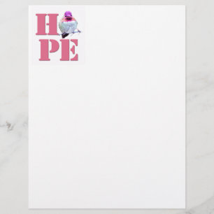 Papel Timbrado Leitura de Cabeçalho Rosa Hummingbird HOPE