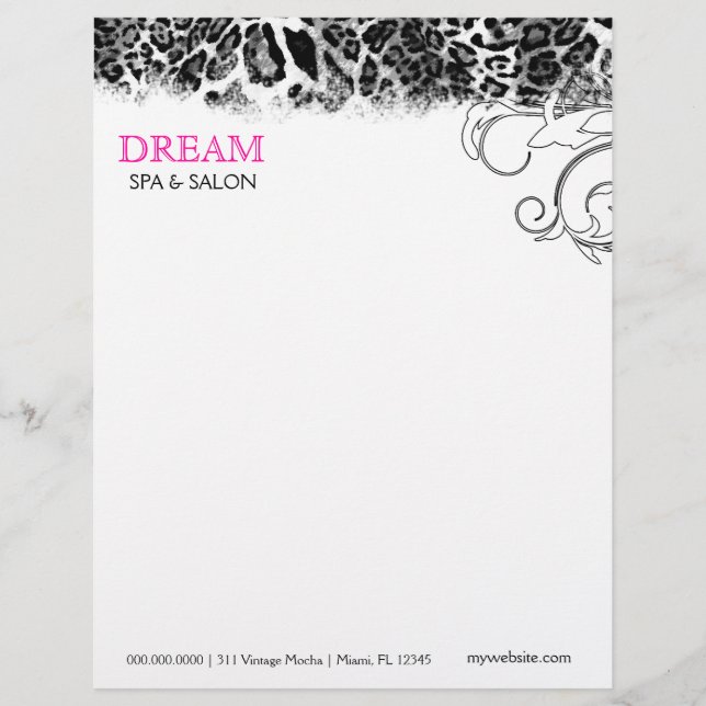 Papel Timbrado Leopardo de 311 DreamPink (Frente)