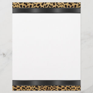 Papel Timbrado Leopardo Preto Branco