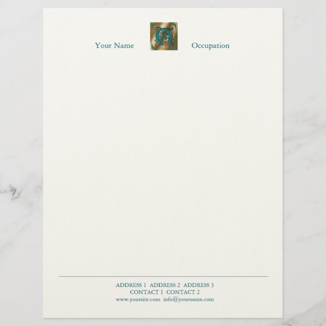 Papel Timbrado Letra Antica O - Letterhead (Frente)