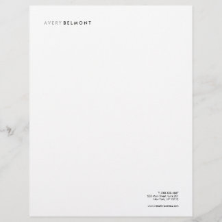 Papel Timbrado Letra Branca Simples Professional Modern