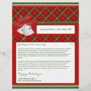 Papel Timbrado Letra da Newsletter Anual do Feriado: xadrez