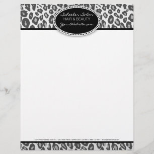 Papel Timbrado Letra de Cabelo Personalizado e Beleza para Impres
