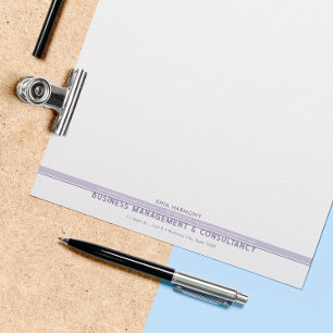 Papel Timbrado Letra de Cinza roxa corporativa, profissional