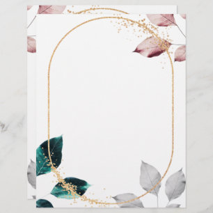 Papel Timbrado Letra Floral Elegante