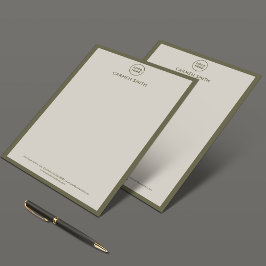 Papel Timbrado Letra moderna do Luxo Interior Designer