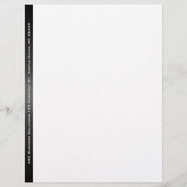 Papel Timbrado Letreiro comercial preto e branco (Frente)