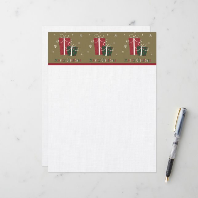 Papel Timbrado Letreiro de Natal (Frente/Verso In Situ)