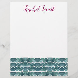 Papel Timbrado Letreiro de Textura de Cactus Verde