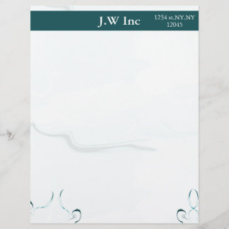 Papel Timbrado Letreiros comerciais azuis abstrato