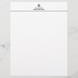 Papel Timbrado Letterhead Classic Masonic