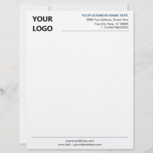 Papel Timbrado Letterhead com as informações e as cores do seu en