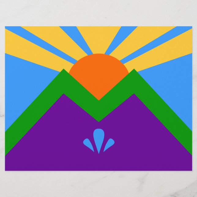 Papel Timbrado Letterhead com Bandeira de Manitou Primavera, Colo (Frente)