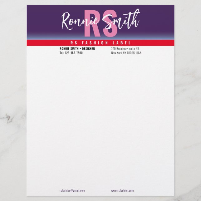 Papel Timbrado Letterhead de assinatura (Frente)