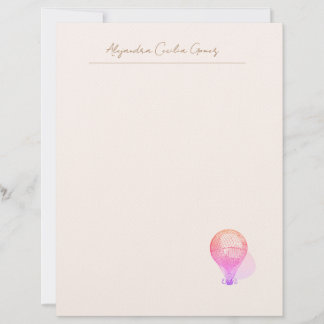 Papel Timbrado Letterhead de balão de ar quente personalizado Vin