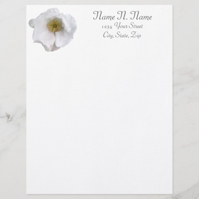 Papel Timbrado Letterhead de Elementos de Coordenação de Rosa de  (Frente)