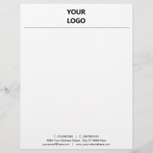 Papel Timbrado Letterhead de escritório personalizado com logoti