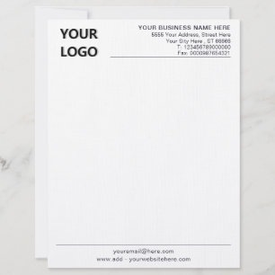 Papel Timbrado Letterhead de escritório personalizado com logotip