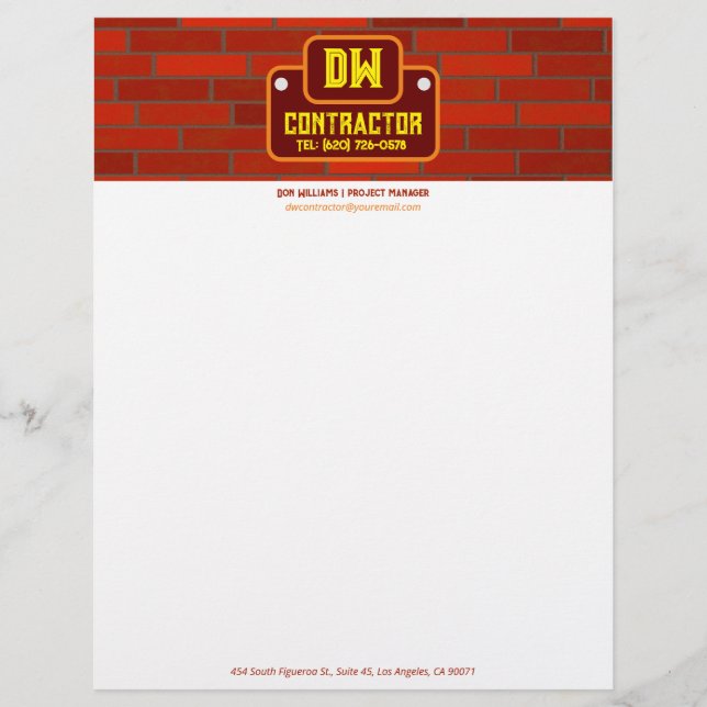 Papel Timbrado Letterhead do Contratante (Frente)